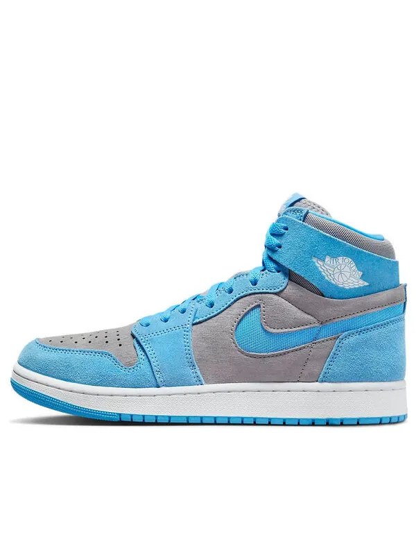 Кроссовки 1 высокие zoom комфорт 2 Air Jordan — изображение 1 из 4, серый/синий/белый