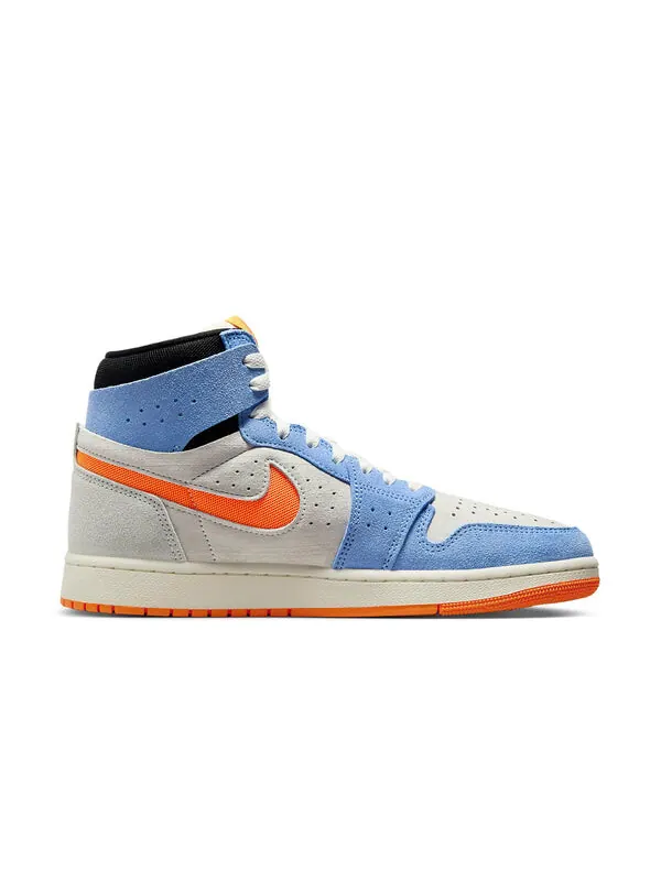 Кроссовки 1 высокие зум см фут 2 Air Jordan — изображение 2 из 4, синий/оранжевый