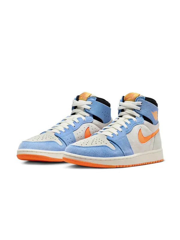 Кроссовки 1 высокие зум см фут 2 Air Jordan — изображение 3 из 4, синий/оранжевый