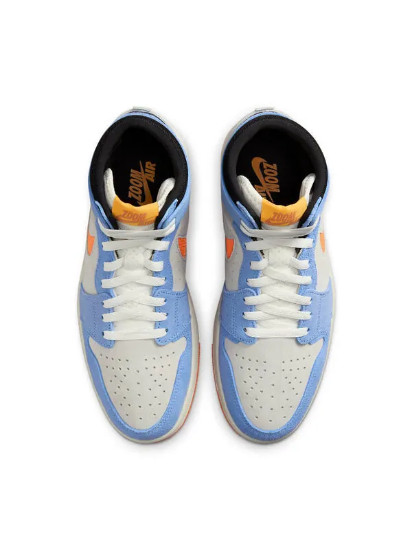 Кроссовки 1 высокие зум см фут 2 Air Jordan — изображение 4 из 4, синий/оранжевый