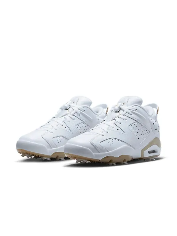 Кроссовки Air Jordan 6 Retro Low Golf 'White Khaki' — изображение 2 из 4, белый/хаки