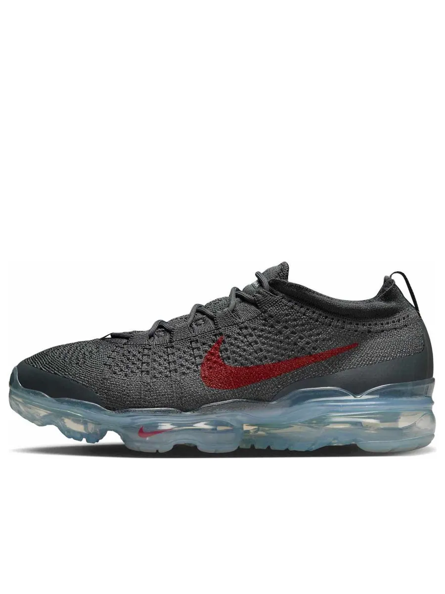 Кроссовки Nike Air VaporMax 2023 Flyknit 'Dark Grey Gym Red' — изображение 1 из 6, серый
