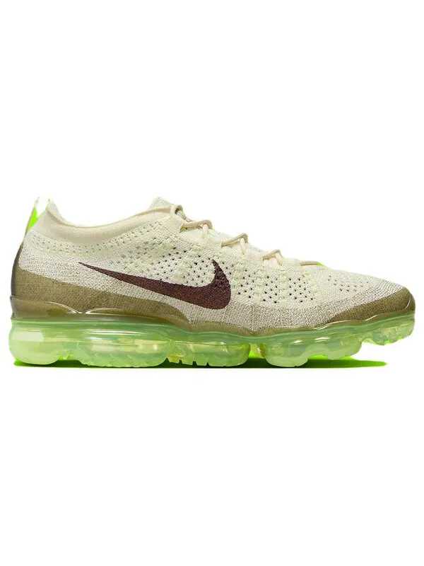 Кроссовки air vapormax 2023 flyknit 'coconut milk olive' Nike — изображение 3 из 4, оливковый