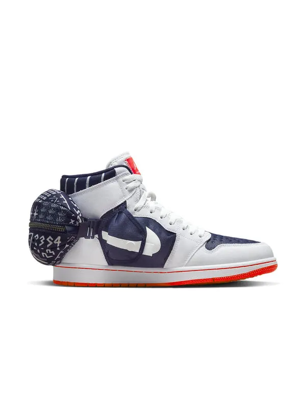 Кроссовки 1 ретро высокие og утилитарные Air Jordan — изображение 2 из 4, белый//светлый