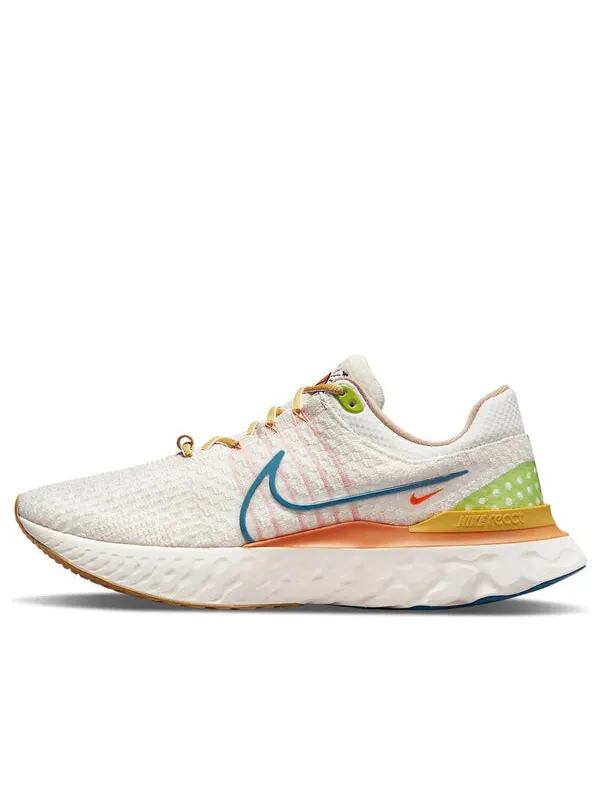Кроссовки react infinity run flyknit 3 Nike — изображение 1 из 4, белый/белый/желтый/синий