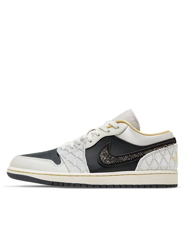 Кроссовки 1 low se 'beaded swoosh' Air Jordan — изображение 1 из 4, серый//светлый