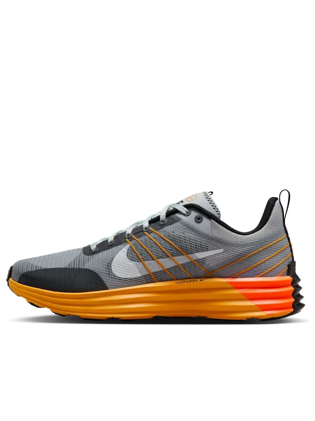 Кроссовки Nike Lunar Roam 'Wolf Grey Total Orange' — изображение 1 из 6, серый