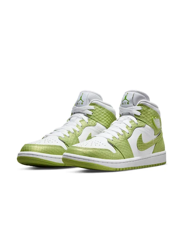 Кроссовки 1 средний размер Air Jordan — изображение 3 из 4, белый/зеленый