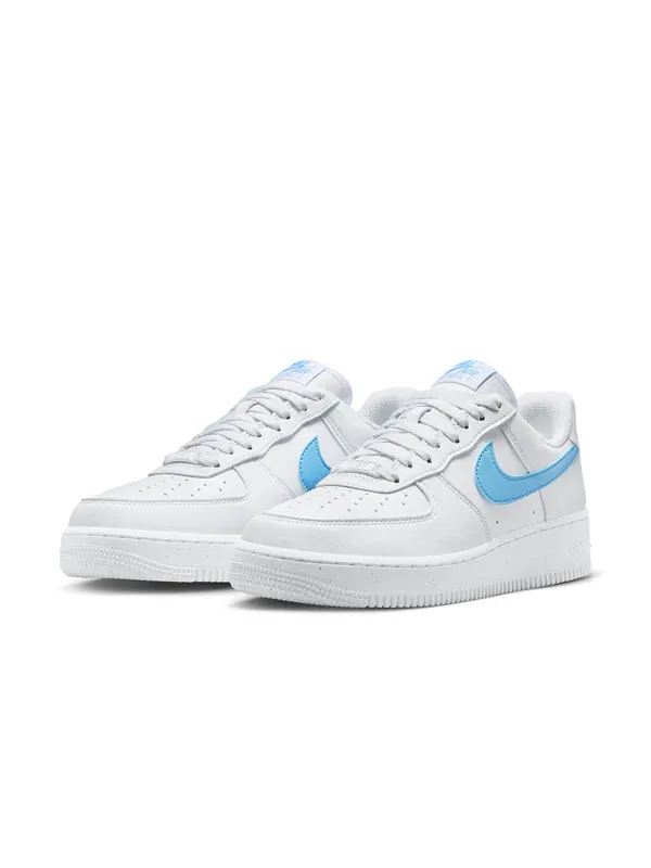 Кроссовки air force 1 '07 next nature 'white university blue' Nike — изображение 3 из 4, белый/белый//синий