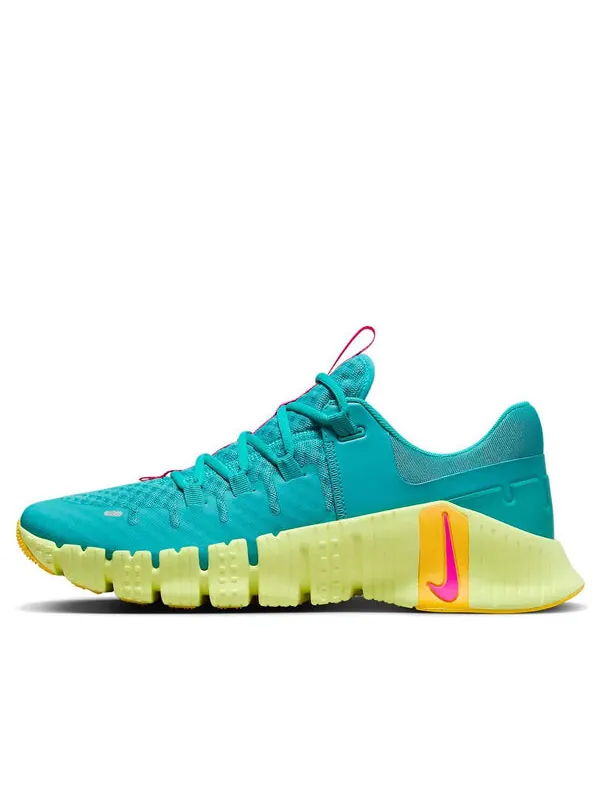 Кроссовки Nike Metcon 5 — изображение 1 из 4, зеленый/желтый/розовый