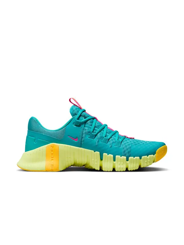 Кроссовки Nike Metcon 5 — изображение 2 из 4, зеленый/желтый/розовый