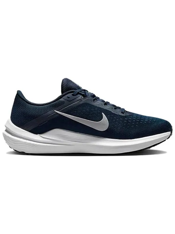 Кроссовки air zoom winflo 10 'college navy metallic silver' Nike — изображение 2 из 4, темно-синий