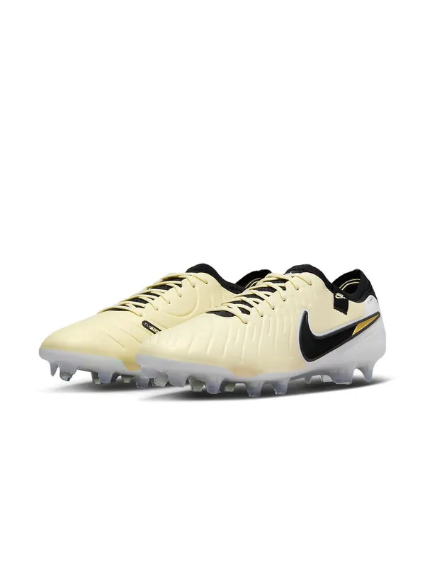Кроссовки Tiempo Legend 10 Elite FG Nike — изображение 3 из 5, белый/черный/желтый
