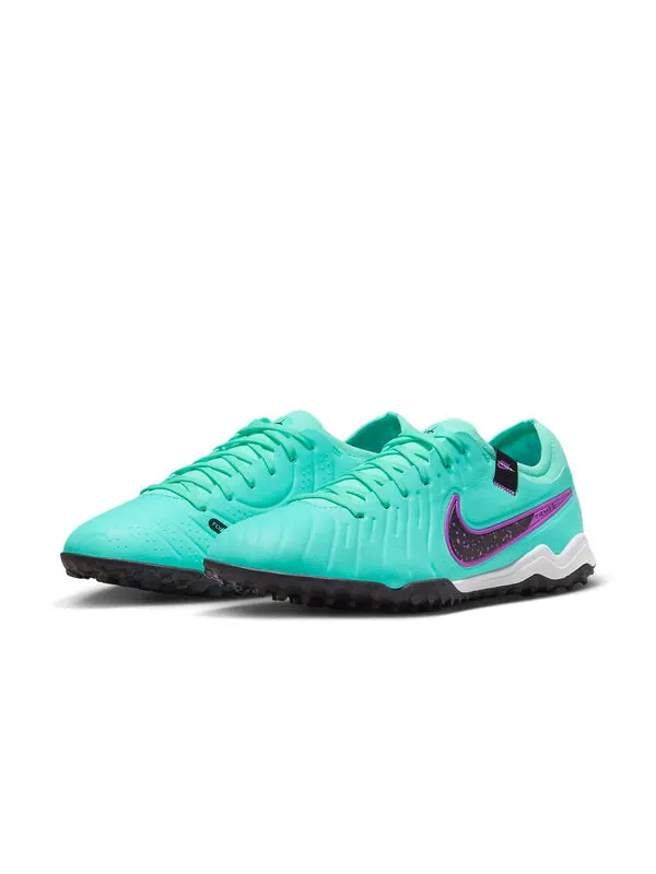 Кроссовки tiempo legend 10 pro tf turf Nike — изображение 3 из 4, фиолетовый/зеленый