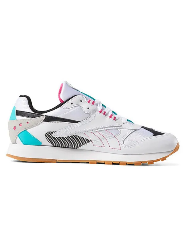 Кроссовки classic leather ati 90s 'white' Reebok — изображение 2 из 4, белый/зеленый/розовый