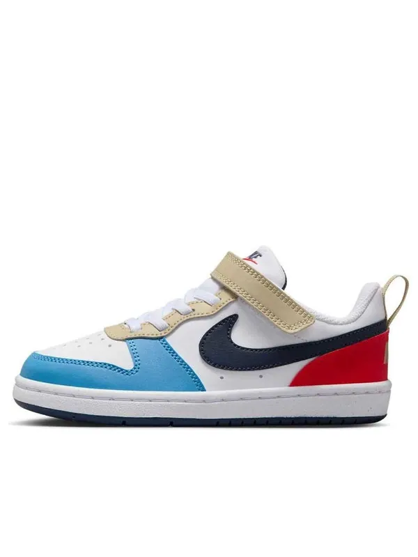 Кроссовки court borough low recraft 'white thunder blue light crimson' Nike — изображение 1 из 4