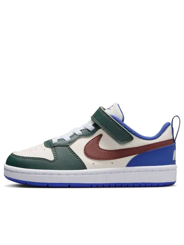 Кроссовки court borough low recraft 'white green brown' Nike — изображение 1 из 4, белый//синий/коричневый