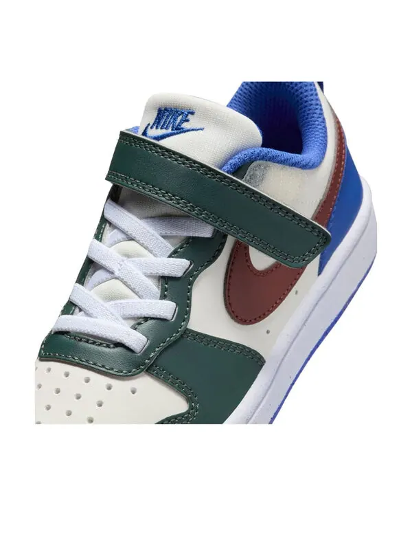 Кроссовки court borough low recraft 'white green brown' Nike — изображение 2 из 4, белый//синий/коричневый