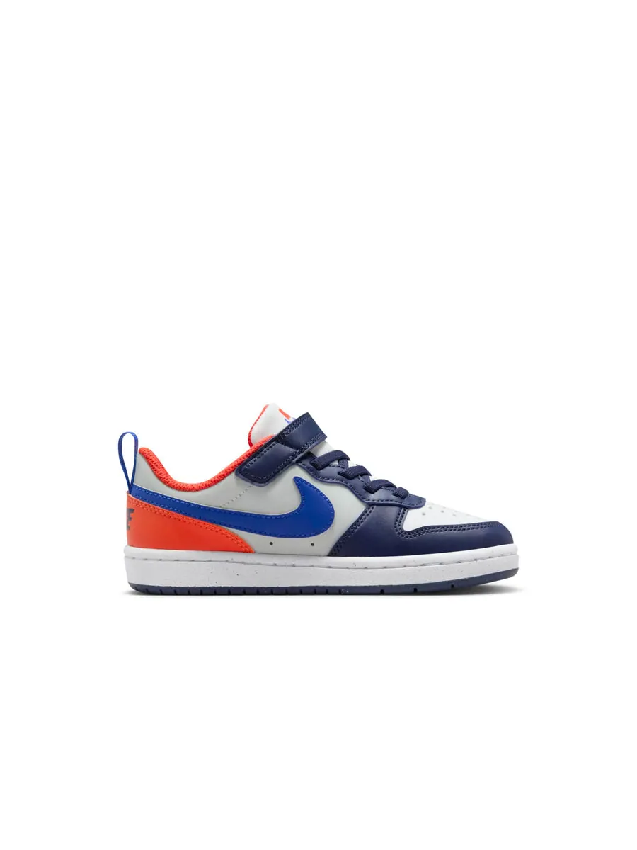 Кроссовки (PS) Nike Court Borough Low Recraft 'White Navy Orange' — изображение 2 из 7, белый