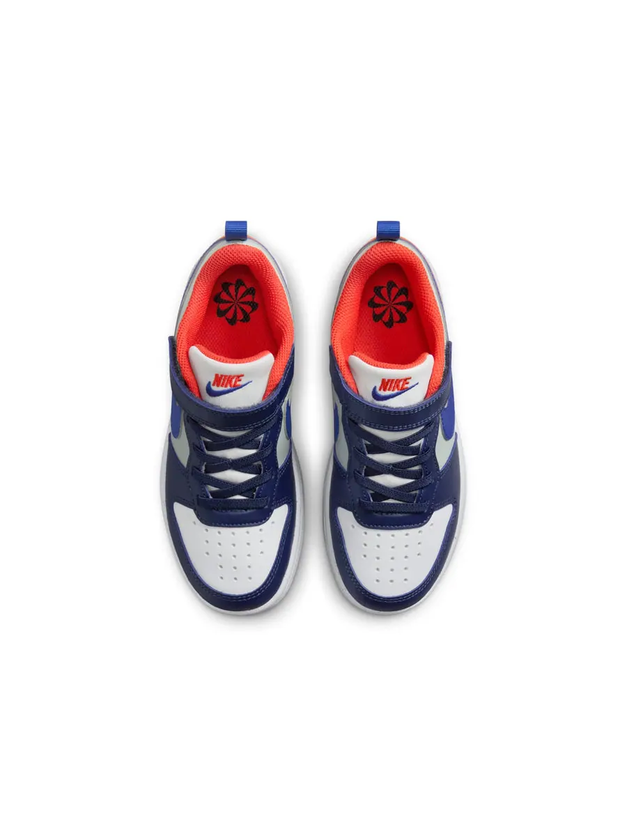 Кроссовки (PS) Nike Court Borough Low Recraft 'White Navy Orange' — изображение 4 из 7, белый