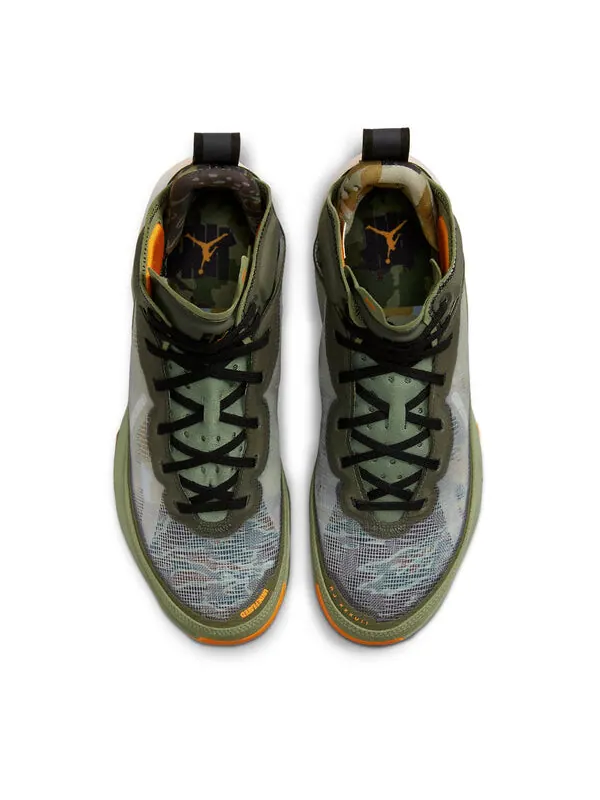 Кроссовки Undefeated x 37 sp Air Jordan — изображение 4 из 4, оливковый/оранжевый/хаки