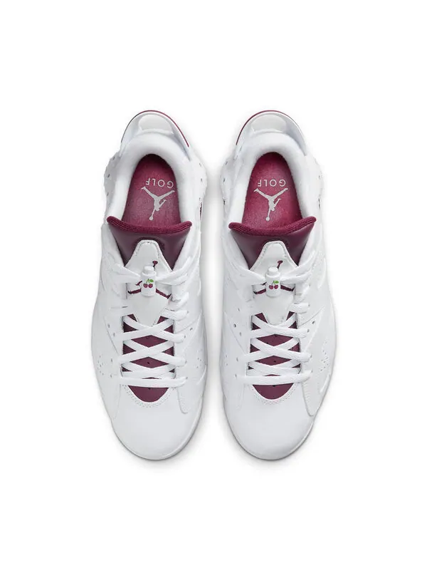 Кроссовки 6 retro golf 'bordeaux' Air Jordan — изображение 4 из 4, белый//белый