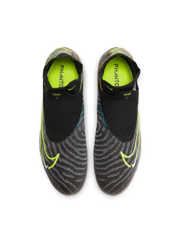 Кроссовки phantom gx elite gripknit df fusion fg 'black volt' Nike — изображение 2 из 4, черный/белый/синий