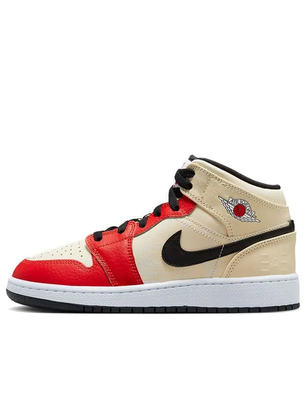Кроссовки 1 mid ss Air Jordan — изображение 1 из 1, желтый/красный/черный