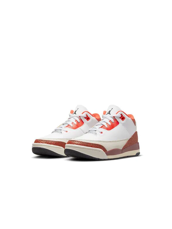 Кроссовки 3 ретро Air Jordan — изображение 3 из 4, белый/оранжевый
