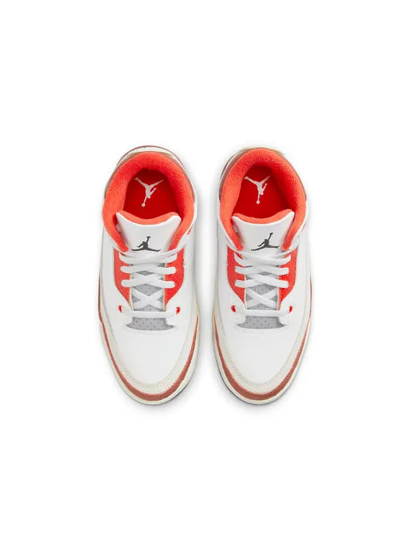 Кроссовки 3 ретро Air Jordan — изображение 4 из 4, белый/оранжевый
