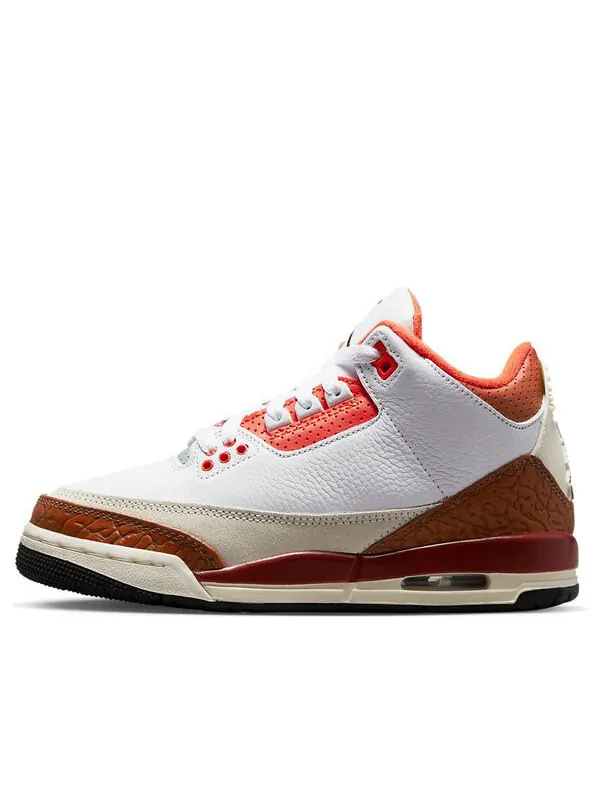 Кроссовки 3 ретро Air Jordan — изображение 1 из 4, белый/черный//оранжевый