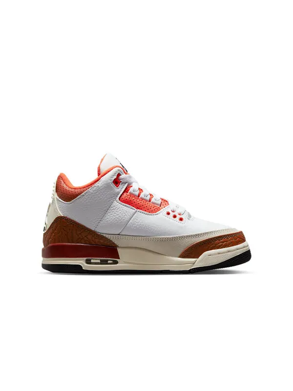 Кроссовки 3 ретро Air Jordan — изображение 2 из 4, белый/черный//оранжевый