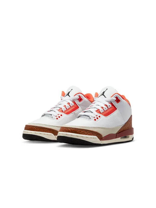 Кроссовки 3 ретро Air Jordan — изображение 3 из 4, белый/черный//оранжевый