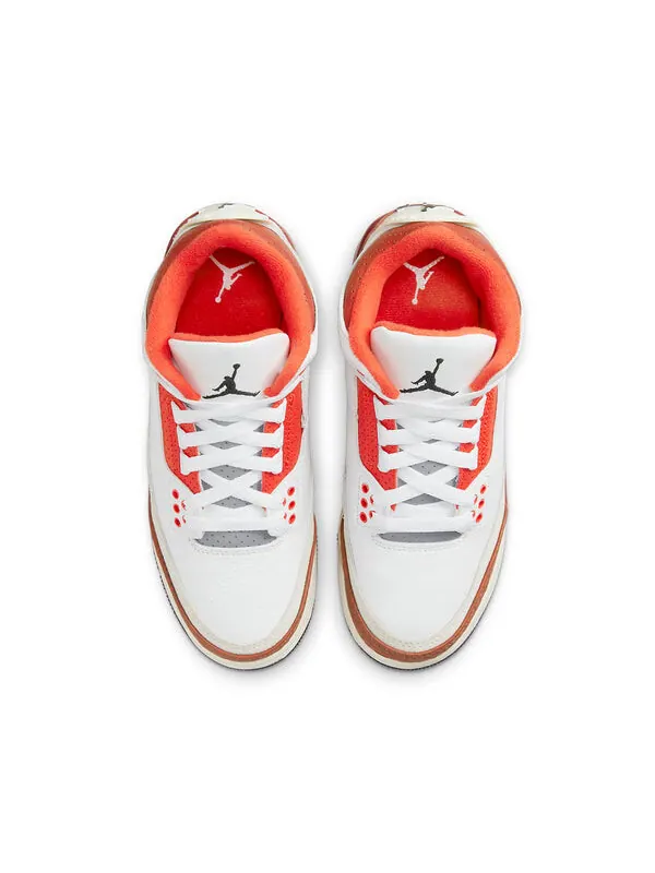 Кроссовки 3 ретро Air Jordan — изображение 4 из 4, белый/черный//оранжевый