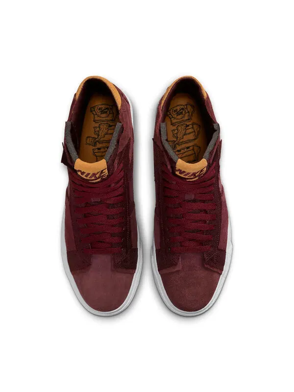 Кроссовки zoom blazer mid premium sb 'maroon patchwork' Nike — изображение 4 из 4, белый