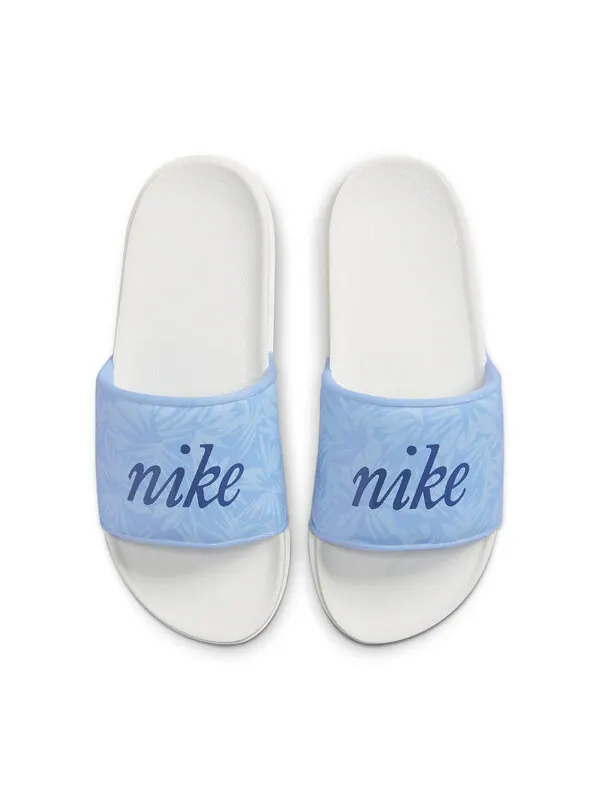 Тапочки offcourt slide print 'cobalt bliss' Nike — изображение 3 из 4, белый