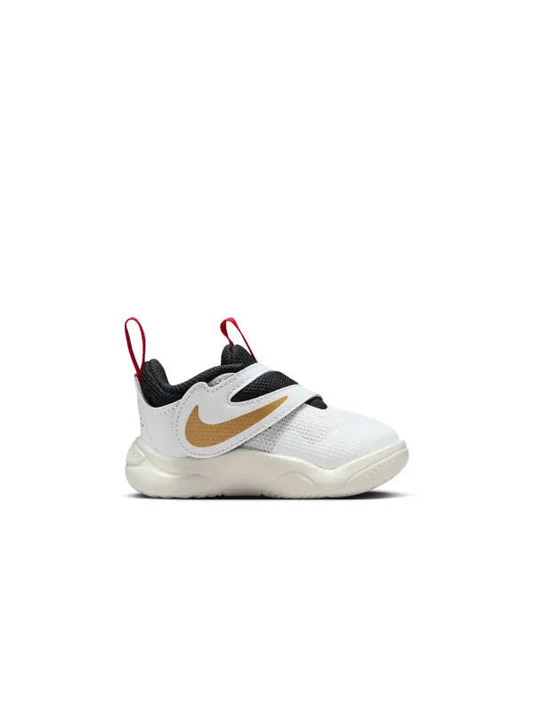 Кроссовки team hustle d 11 'white metallic gold university red black' Nike — изображение 2 из 4