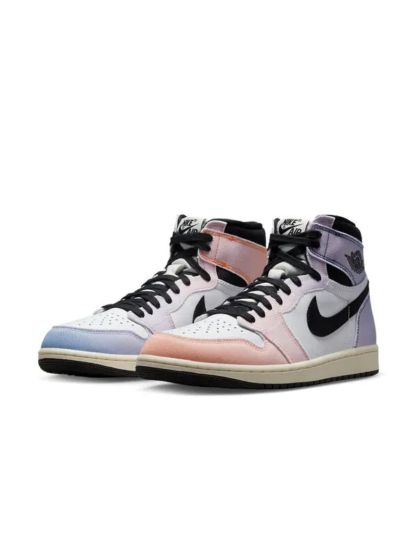 Кроссовки 1 ретро высокие og Air Jordan — изображение 3 из 4, белый/фиолетовый