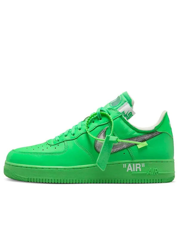 Кроссовки x off white air force 1 low Nike — изображение 1 из 4, зеленый/серебристый