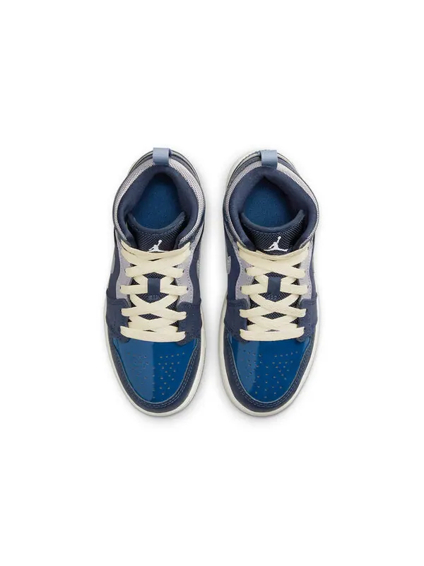 Кроссовки 1 mid se craft 'inside out - obsidian' Air Jordan — изображение 4 из 4, синий//белый