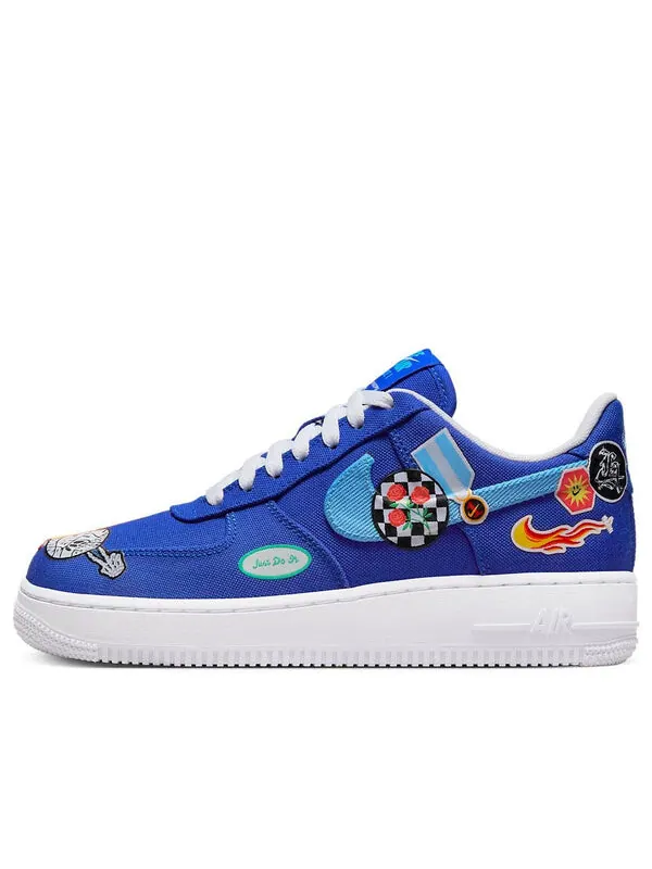 Кроссовки air force 1 '07 'patched up - los angeles' Nike — изображение 1 из 4, синий/белый