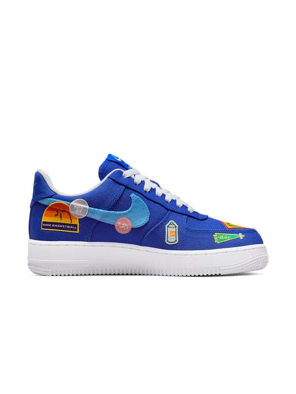 Кроссовки air force 1 '07 'patched up - los angeles' Nike — изображение 2 из 4, синий/белый