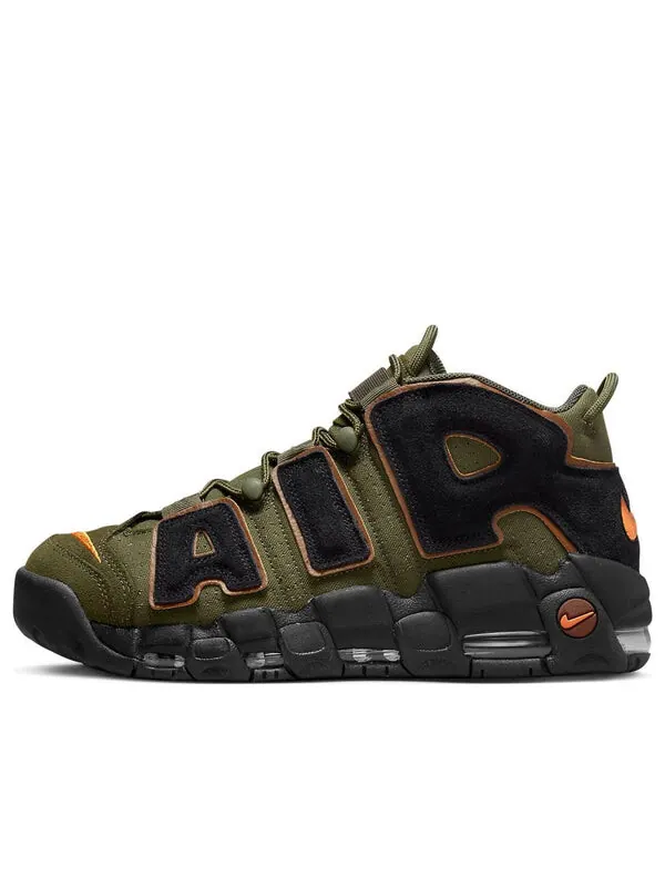 Кроссовки Air More Uptempo 96 Nike — изображение 1 из 4, хаки/черный--оранжевый