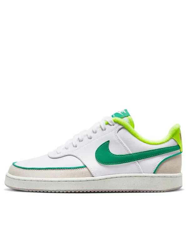 Кроссовки Court Vision Lo Canvas Nike — изображение 1 из 4, белый/зеленый