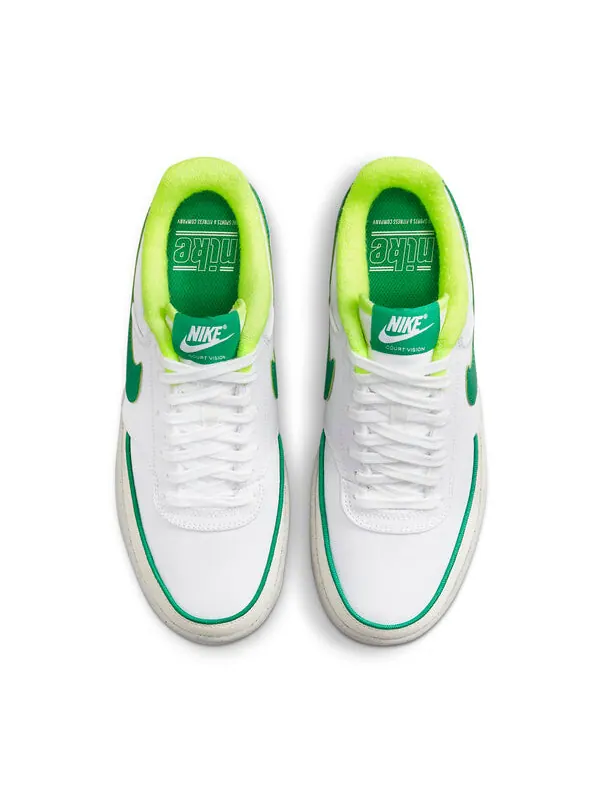 Кроссовки Court Vision Lo Canvas Nike — изображение 4 из 4, белый/зеленый
