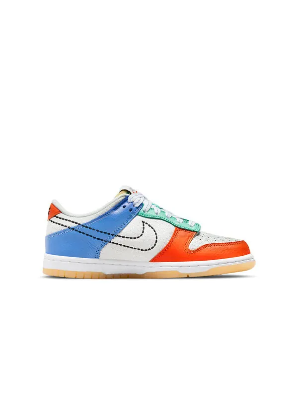 Кроссовки данк лоу Nike — изображение 2 из 4, белый/оранжевый/синий