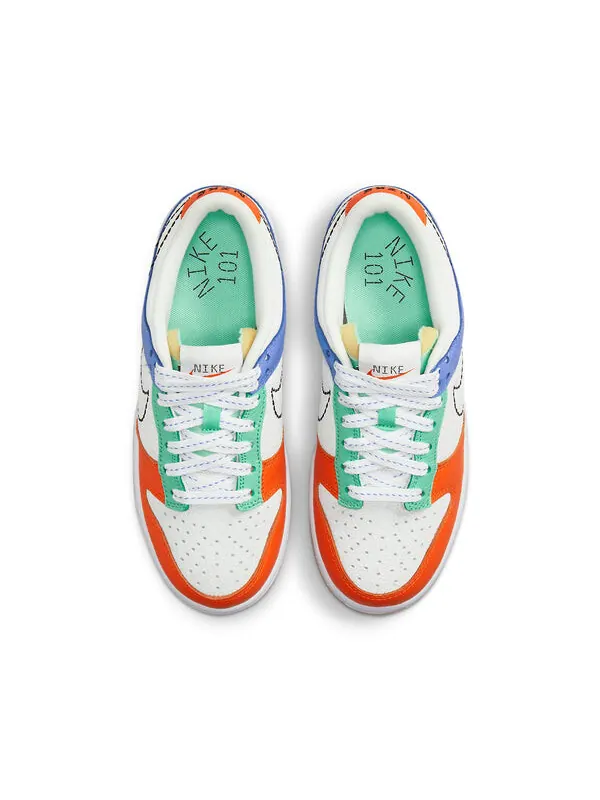 Кроссовки данк лоу Nike — изображение 4 из 4, белый/оранжевый/синий