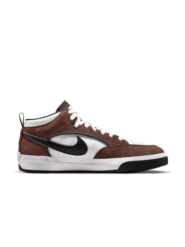 Кроссовки sb react leo 'light chocolate' Nike — изображение 2 из 4, коричневый/белый