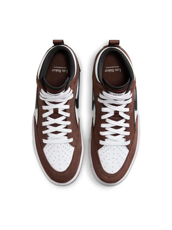 Кроссовки sb react leo 'light chocolate' Nike — изображение 4 из 4, коричневый/белый