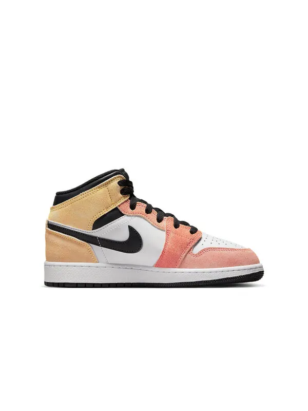 Кроссовки 1 средние Air Jordan — изображение 2 из 4, розовый белый коричневый